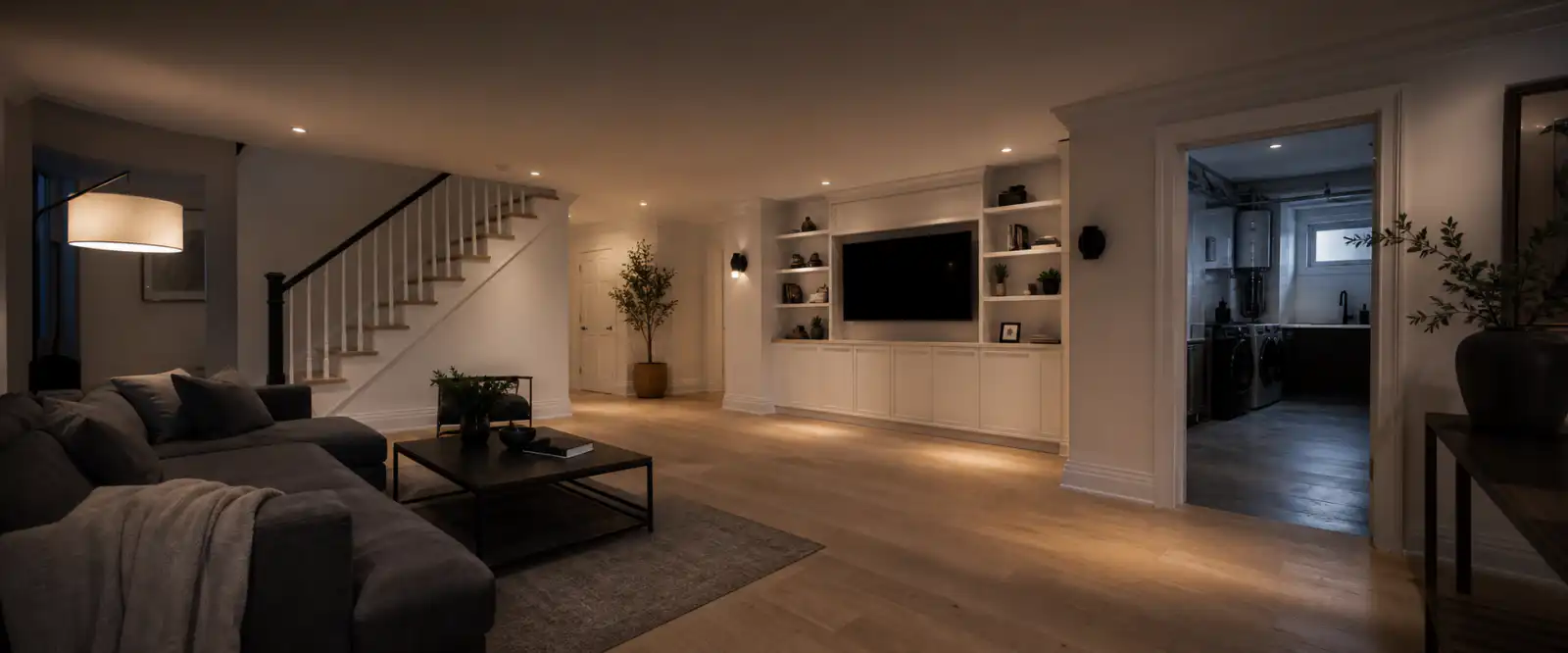 Completed Brooklyn townhouse interior after water damage restoration
