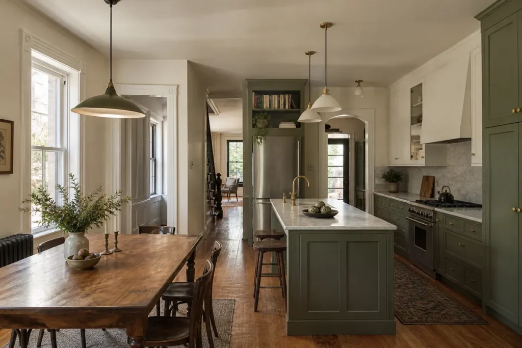 Representative renovated kitchen in an older Greenpoint frame house