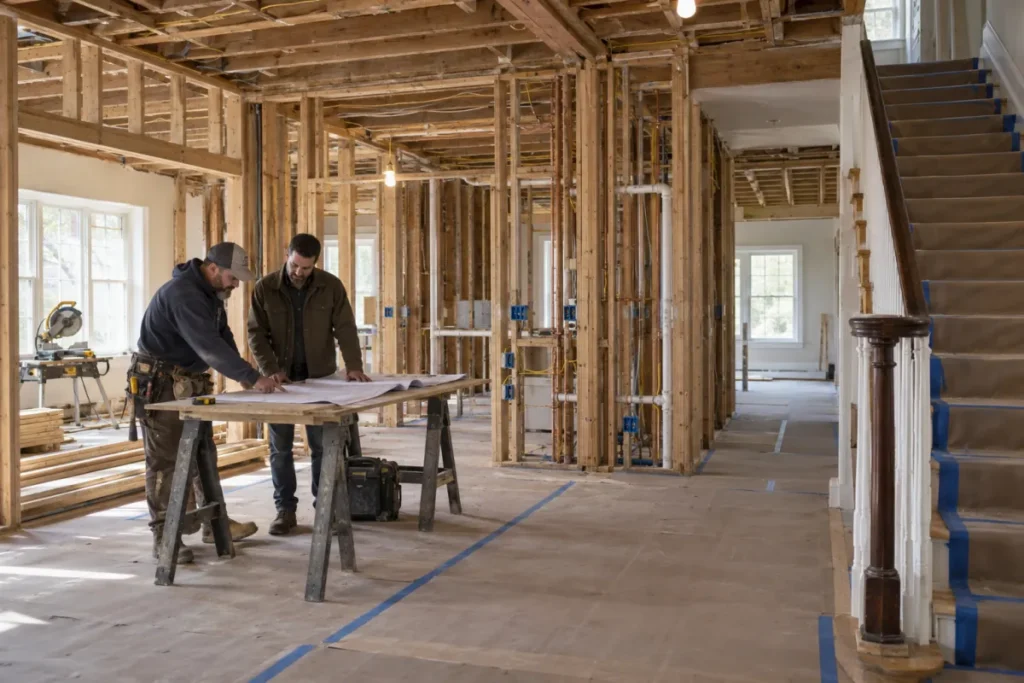 Representative full interior gut renovation in a Richmondtown single-family home