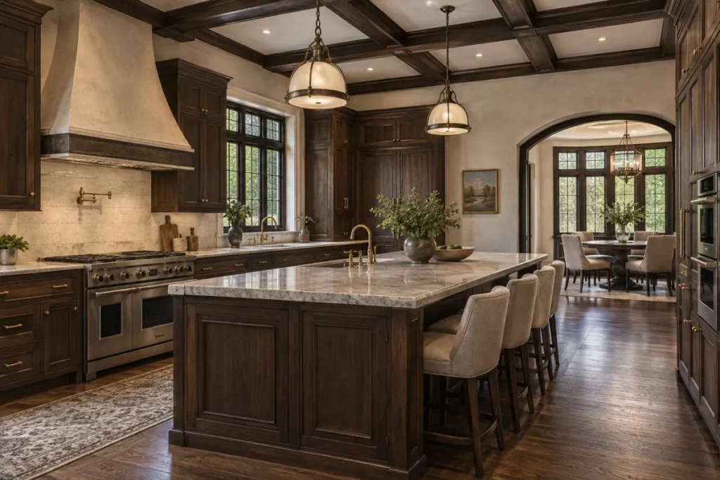 Representative custom high-end kitchen renovation in a Todt Hill estate