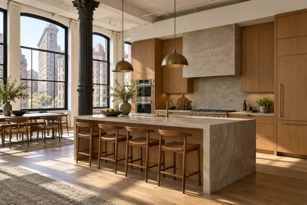 Representative premium kitchen within a renovated Flatiron District loft