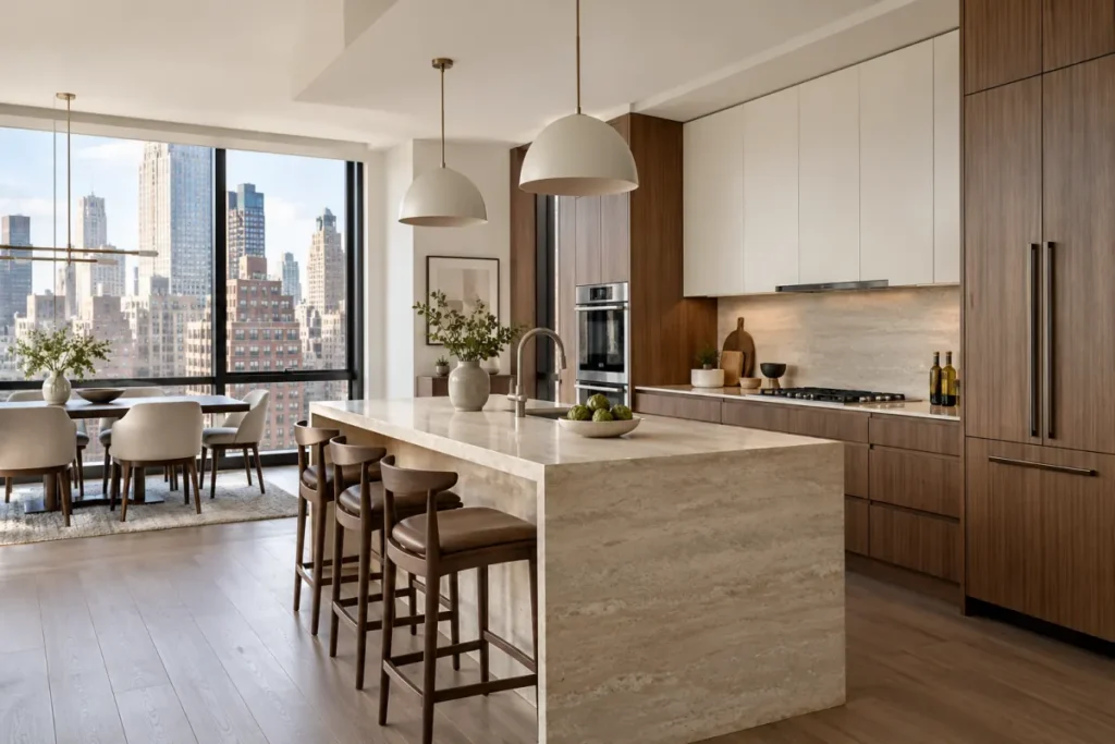 Representative premium kitchen renovation in a Midtown East high-rise condominium